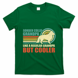 Border Collie Grandpa Vintage Border Collie Dog Fathers Day T-Shirt - Irish Green