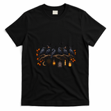 Black Crow Halloween Scary Witch T-Shirt - Black