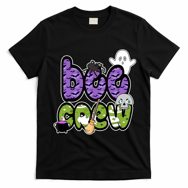 Boo Crew Halloween Spooky Fun T-Shirt - Black