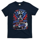 Blue Collar Horsepower M1 Car Cruise Motor City Drive Woodward Ave T-Shirt - Navy Blue