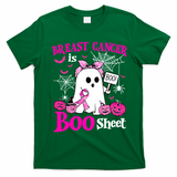 Breast Cancer Is Boo Sheet Halloween Breast Cancer Awareness T-Shirt - Irish Green
