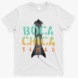 Boca Chica Texas Starship Cool Retro T-Shirt - White