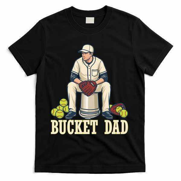 Bucket Dad T-Shirt - Black