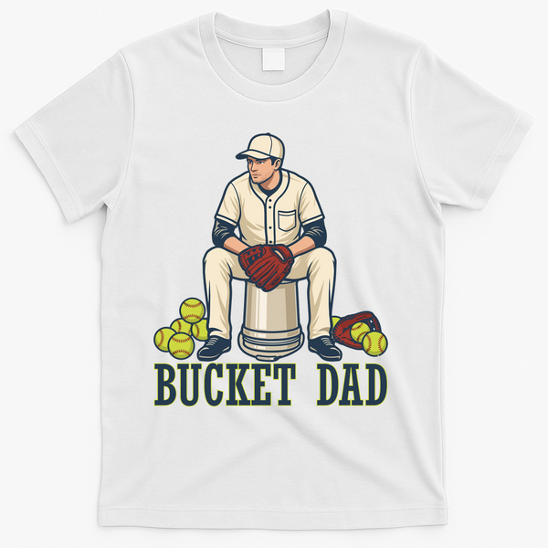 Bucket Dad T-Shirt - White