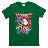 Baseball Drip Boy Ice Cream Drip Respect The Drip  T-Shirt - Green