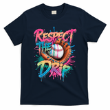 Baseball Drip Boy Ice Cream Drip Respect The Drip  T-Shirt - Navy