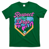 Baseball Drip B.oys Home Plate Ice Cream Respect The Drip T-Shirt - Green