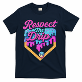 Baseball Drip B.oys Home Plate Ice Cream Respect The Drip T-Shirt - Navy