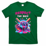 Baseball Drip B.oys Ice Cream Drip Yout.h Respect The Drip T-Shirt - Green