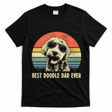 Best Doodle Dad Ever Funny Goldendoodle Dad Vintage Funny Gift Cool Gift T-Shirt - Black
