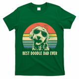 Best Doodle Dad Ever Funny Goldendoodle Dad Vintage Funny Gift Cool Gift T-Shirt - Irish Green