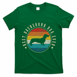 Best Dachshund Dad Ever Vintage Funny Doxie Wiener Dog Owner T-Shirt - Irish Green