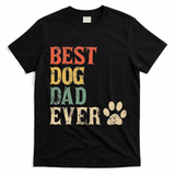 Best Dog Dad Ever Vintage Dog Daddy Retro Doggy Father T-Shirt - Black