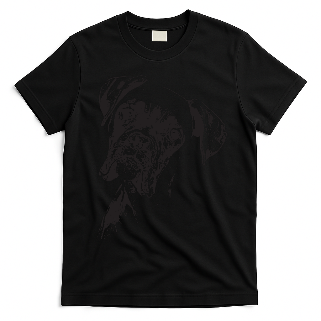 BOXER DOG FACE DOG LOVERS BOXER DOG GIFT T-Shirt - Black