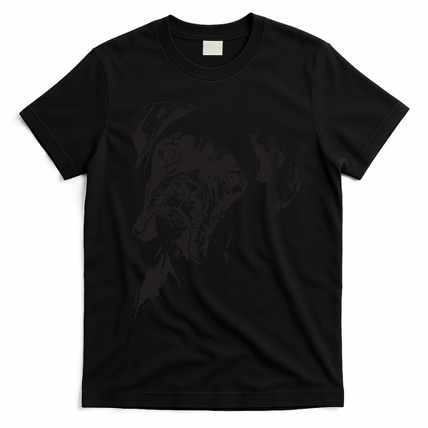 BOXER DOG FACE DOG LOVERS BOXER DOG GIFT T-Shirt - Black