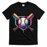 Baseball Drip For Ice Cream Respect The Drip T-Shirt - Black