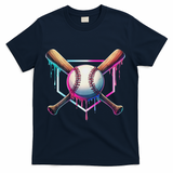 Baseball Drip For Ice Cream Respect The Drip T-Shirt - Navy