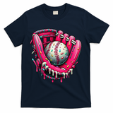 Baseball Drip For Ice Cream Drip Baseball T-Shirt - Navy
