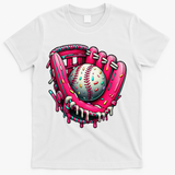 Baseball Drip For Ice Cream Drip Baseball T-Shirt - White