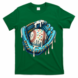 Baseball Drip Home Plate Ice Cream Respect The Drip T-Shirt - Green