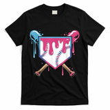 Baseball Drip  Ice Cream Drip Bo.ys Baseball T-Shirt - Black