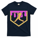 Baseball Drip Ice Cream Sprinkles T-Shirt - Navy