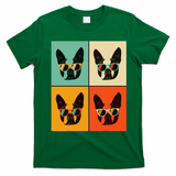 Bostie Dog Lover Gift Funny Boston Terrier With Sunglasses T-Shirt - Irish Green