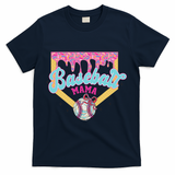 Baseball Drip Mama Ice Cream Drip Baseball Mom T-Shirt - Navy