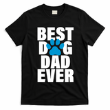Best Dog Dad Ever Paw T-Shirt - Black