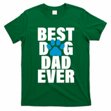 Best Dog Dad Ever Paw T-Shirt - Irish Green