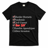 Funny Birthday In Quarantine Checklist 50th Birthday T-Shirt - Black