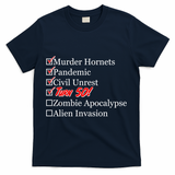 Funny Birthday In Quarantine Checklist 50th Birthday T-Shirt - Navy