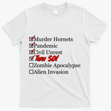 Funny Birthday In Quarantine Checklist 50th Birthday T-Shirt - White