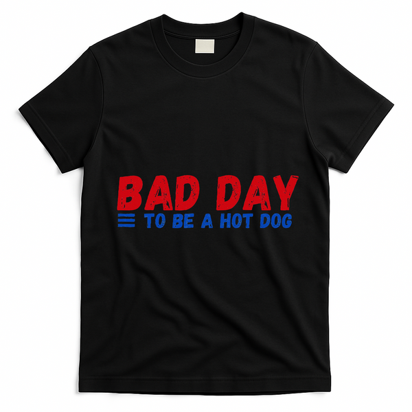 Bad Day To Be A Hot Dog T-Shirt - Black