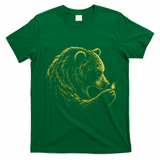 Bear Embracing Butterfly Nature Wildlife T-Shirt - Irish Green