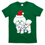 Bichon Frise Christmas Light Funny Dog Lover Gift T-Shirt - Irish Green