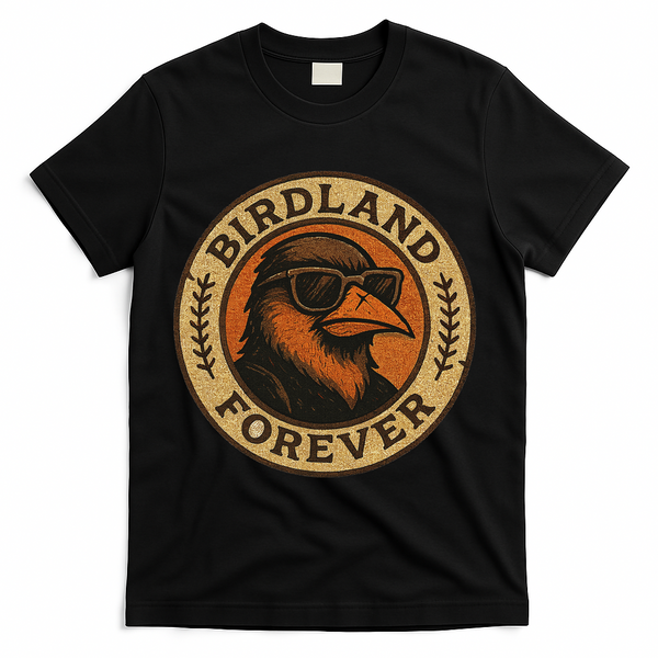 Birdland Forever Cool Retro Oriole Gift For Women T-Shirt - Black