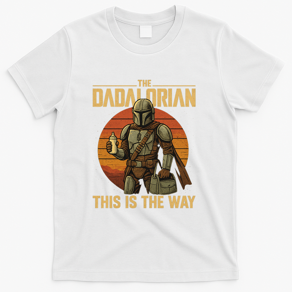 Best Fathers Day Dad The Dadalorian T-Shirt - White