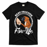 Best Friends For Life Funny Boxer Dog T-Shirt - Black