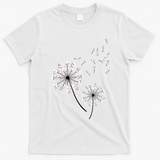 Bichon Frise Flower Fly Dandelion Funny Dog Lover T-Shirt - White