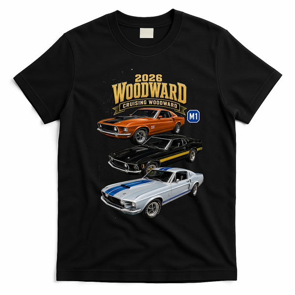 Built For Glory At 2026 Woodward Ave M1 T-Shirt - Black