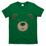 Bear Face Halloween Costume Brown Bear Animal T-Shirt - Green
