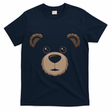 Bear Face Halloween Costume Brown Bear Animal T-Shirt - Navy