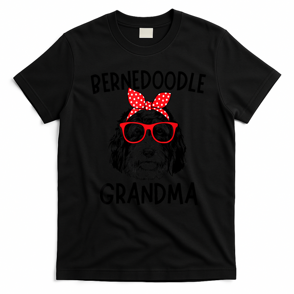 Bernedoodle Grandma Bernedoodle Dog Nana Mother's Day T-Shirt - Black