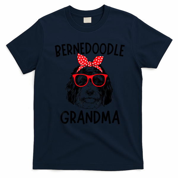 Bernedoodle Grandma Bernedoodle Dog Nana Mother's Day T-Shirt - Navy Blue