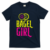Bagel Girl Funny Bagel Lover Costume T-Shirt - Navy