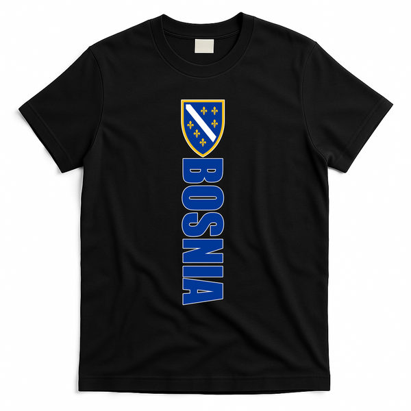 Bosnia Gift Flag Bosnia Herzegovina Sarajevo Emblem T-Shirt - Black