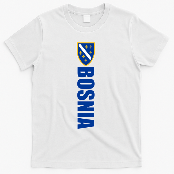 Bosnia Gift Flag Bosnia Herzegovina Sarajevo Emblem T-Shirt - White