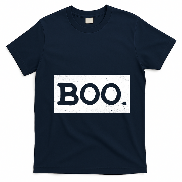 Boo Halloween Festive T-Shirt - Navy Blue
