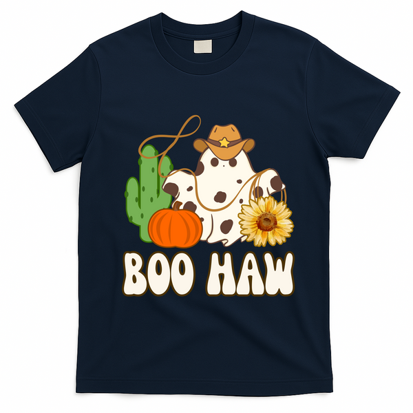 Boo Haw Halloween Country T-Shirt - Navy Blue